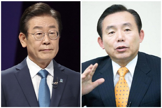 이재명(왼쪽) 더불어민주당 대표와 이인제 전 국회의원. <이인제 SNS, 연합뉴스>